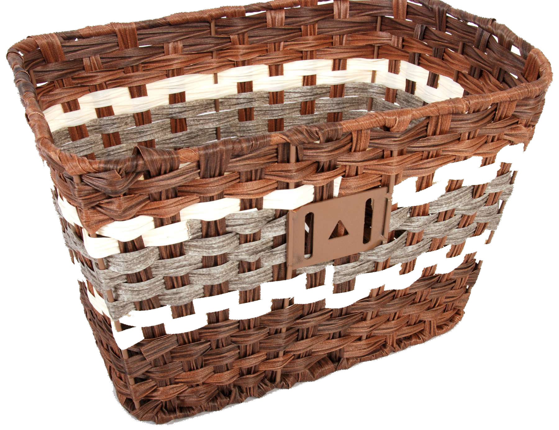 Geflochtener Weidenräderbasket Volare L 36 x 27 x 21 cm - dunkelbraun
