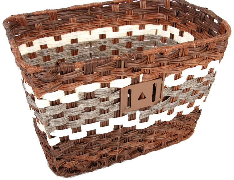 Geflochtener Weidenräderbasket Volare L 36 x 27 x 21 cm - dunkelbraun