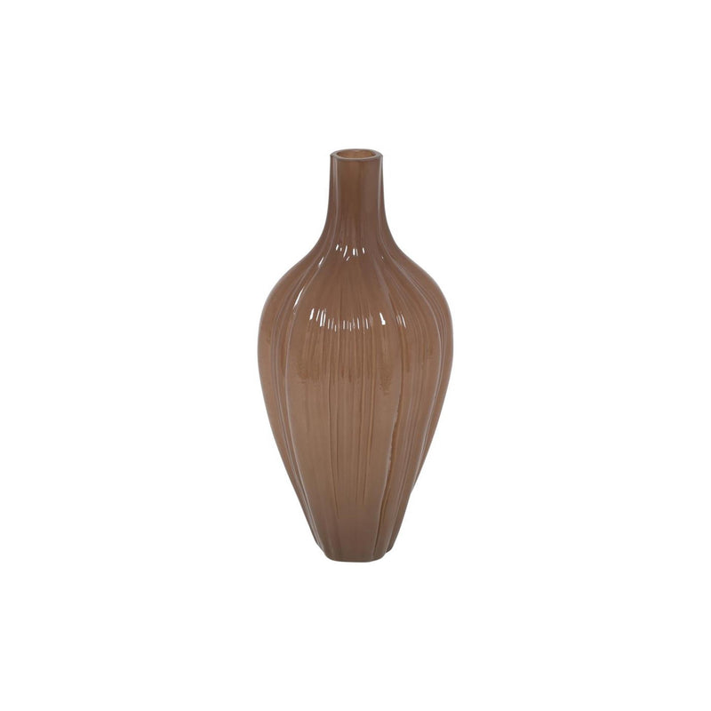 Countryfield Vase hoch Eline mattbraun ø16xh36cm
