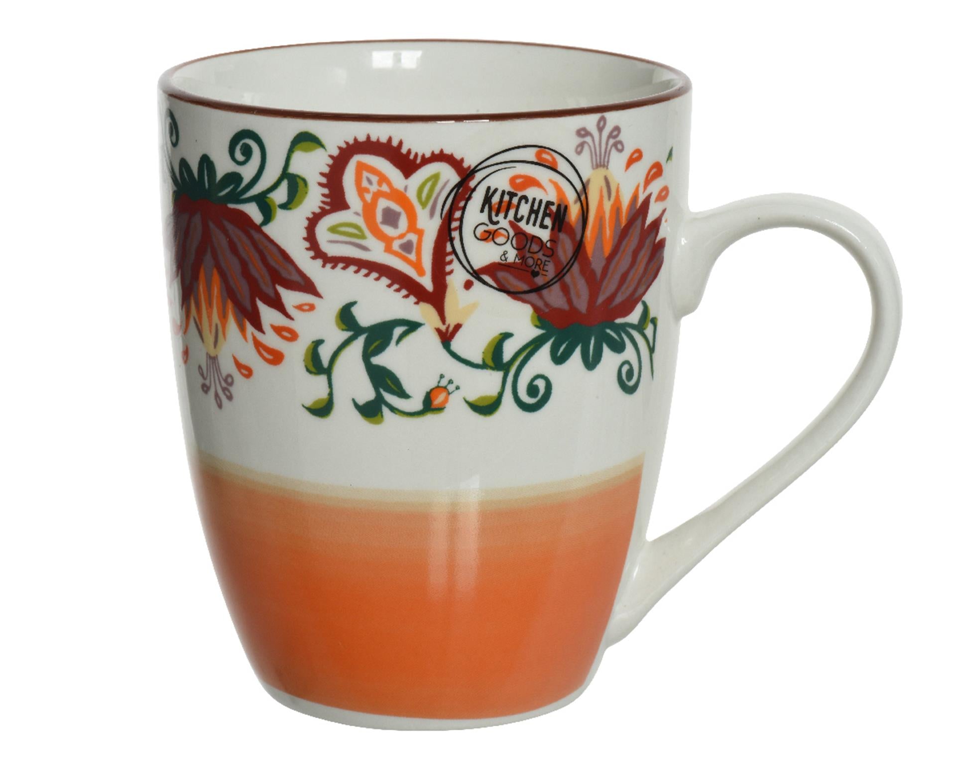 Decoris Becher Porzellan 320 ml Boho-Design
