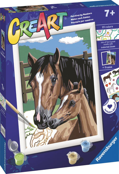 Ravensburger Creart Painting von Number Dollen mit Fohlen
