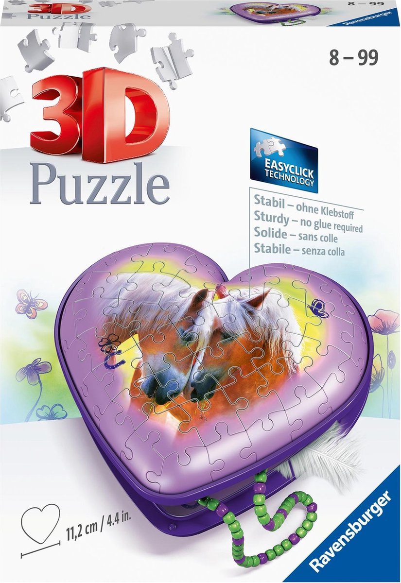 Ravensburger Herzboxpferde - 3D-Puzzle - 54 Teile