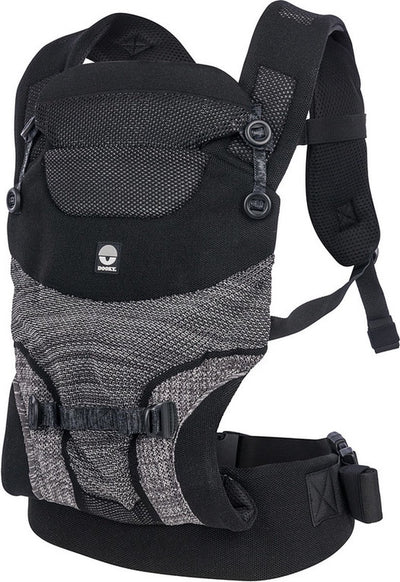 Dooky Babytrage – Babytrage Terra Nova Schwarz – Kindertrage – Kleinkind- und Babytrage 3,5-15 kg – ergonomische M-Position – Rückentrage – verstellbar und atmungsaktiv – Babytragen – Babytrage