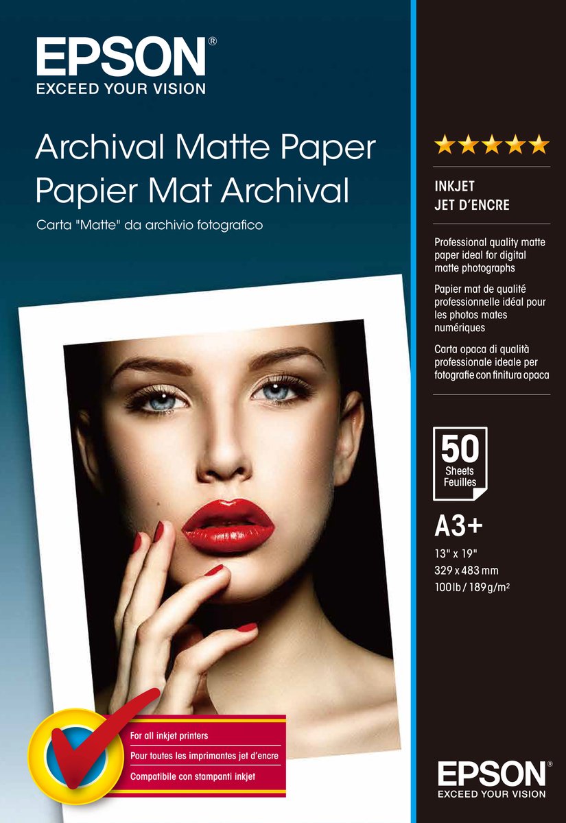 Epson mattes Fotopapier A3+ 50 Blatt 189g