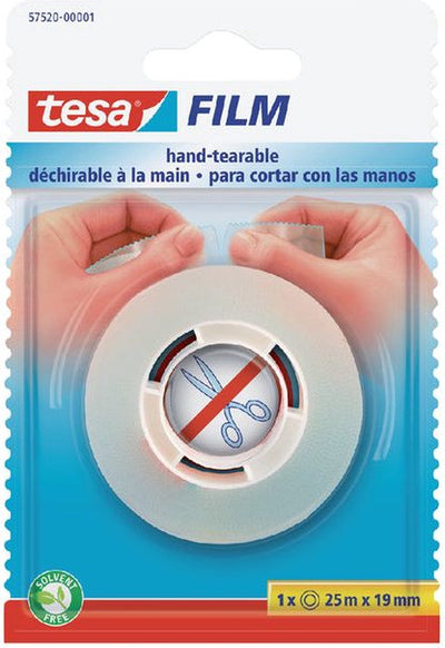 Tesa Klebebandfolie® 25mx19mm handabreißbar transparent | 6 Stück