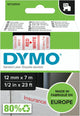 Original Dymo d1-Etiketten | roter Text auf weißem Etikett | 12mm x 7m | selbstklebende Etiketten für den Etikettendrucker Label Manager | Hergestellt in Europa