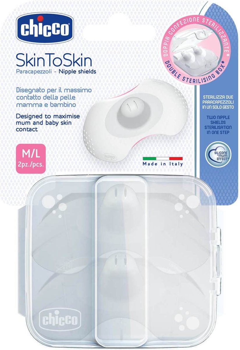Chicco Brustwarzenschutz Skintoskin Silikon m l 2 Stück