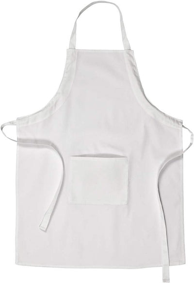 Creativ Firmenschürze mit Tasche, L: 84 cm, B: 65 cm, Größe M-XL cm, 210 g, weiß, 1 Stück