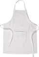 Creativ Firmenschürze mit Tasche, L: 84 cm, B: 65 cm, Größe M-XL cm, 210 g, weiß, 1 Stück
