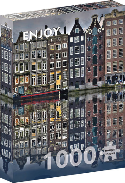 Genießen Sie das Amsterdamer Häuser-Puzzle mit 1000 Teilen