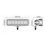 Arbeitsleuchte rechteckig LED 160 mm - afbeelding 3