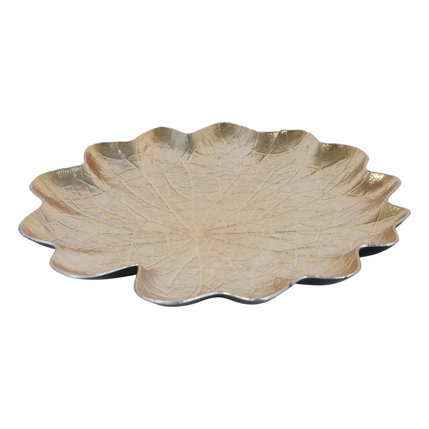 Countryfield Schüssel Blattform Kunststoff Gold 33cm