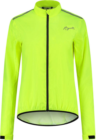 Rogelli Core Fahrrad-Regenjacke Damen – wasserdicht – fluoreszierendes Gelb – L
