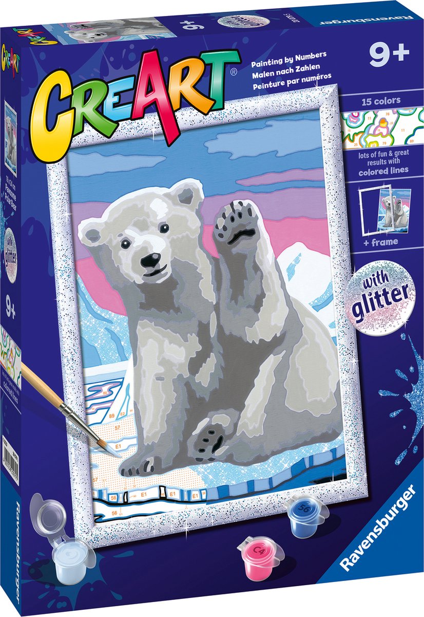 Ravensburger Kreart Gemälde auf Nummer Great Pool Bear