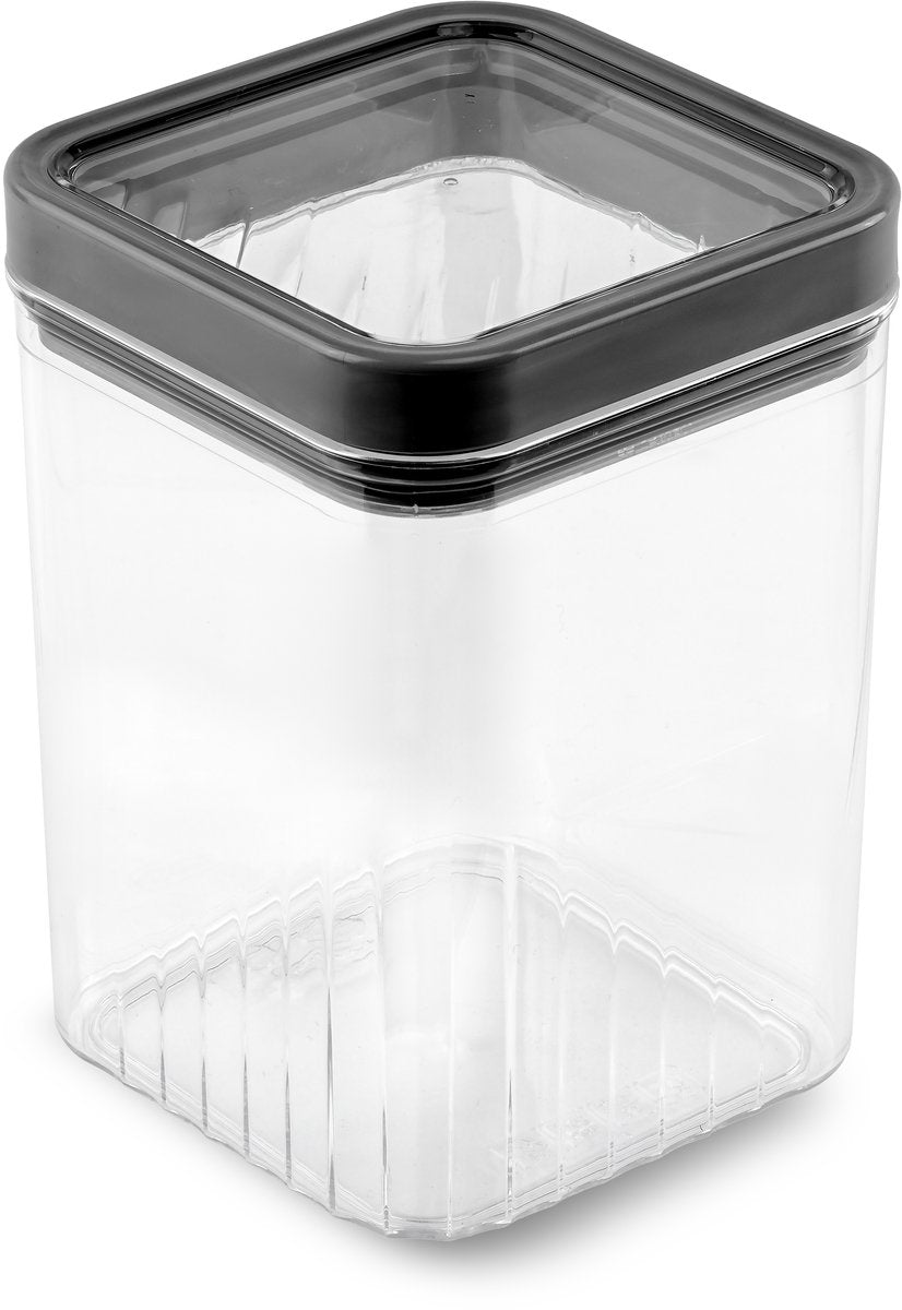 Curver Kara Vorratsdose – 1,2 l – 10,7 x 10,7 x 16,4 cm – Anthrazit