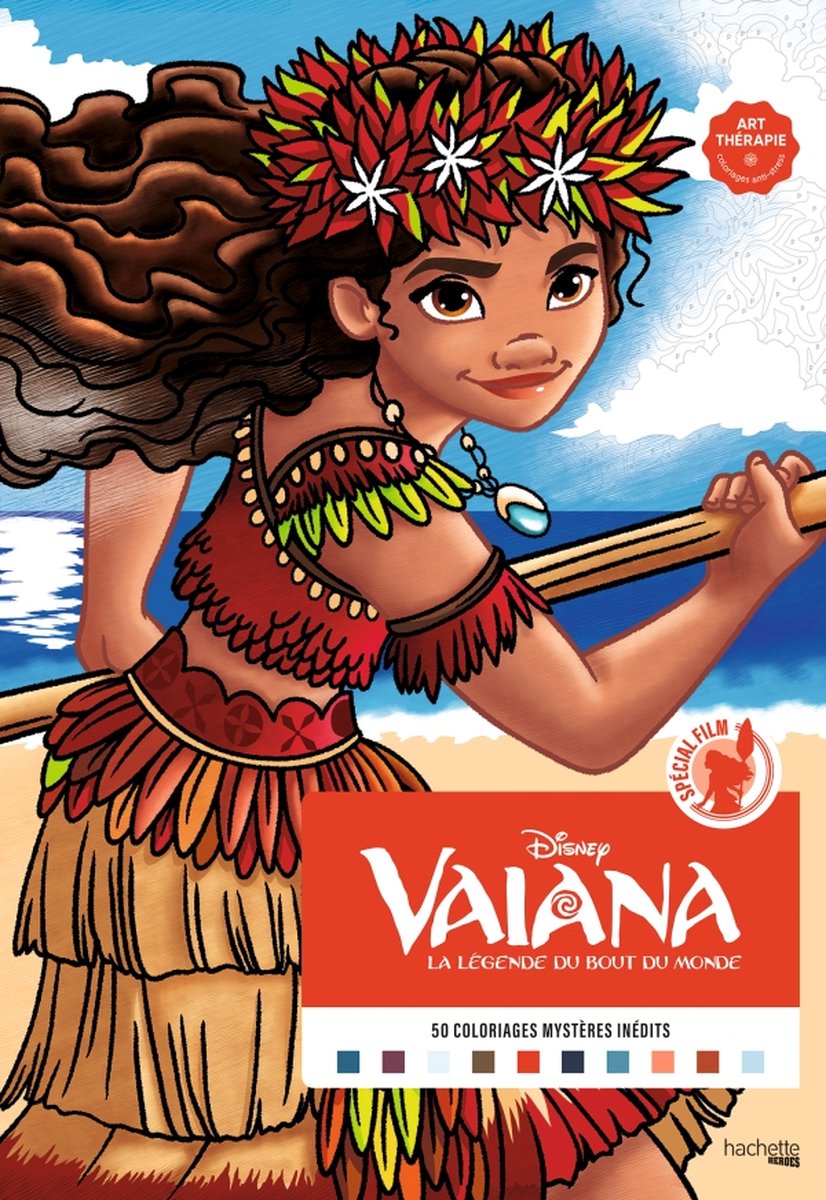 Hachette Coloriages Mysteres Disney Vaiana – Malen nach Zahlen Malbuch für Erwachsene