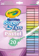 Crayola – Filzstifte – waschbare Pastellfarben – 20 Stück – für Kinder