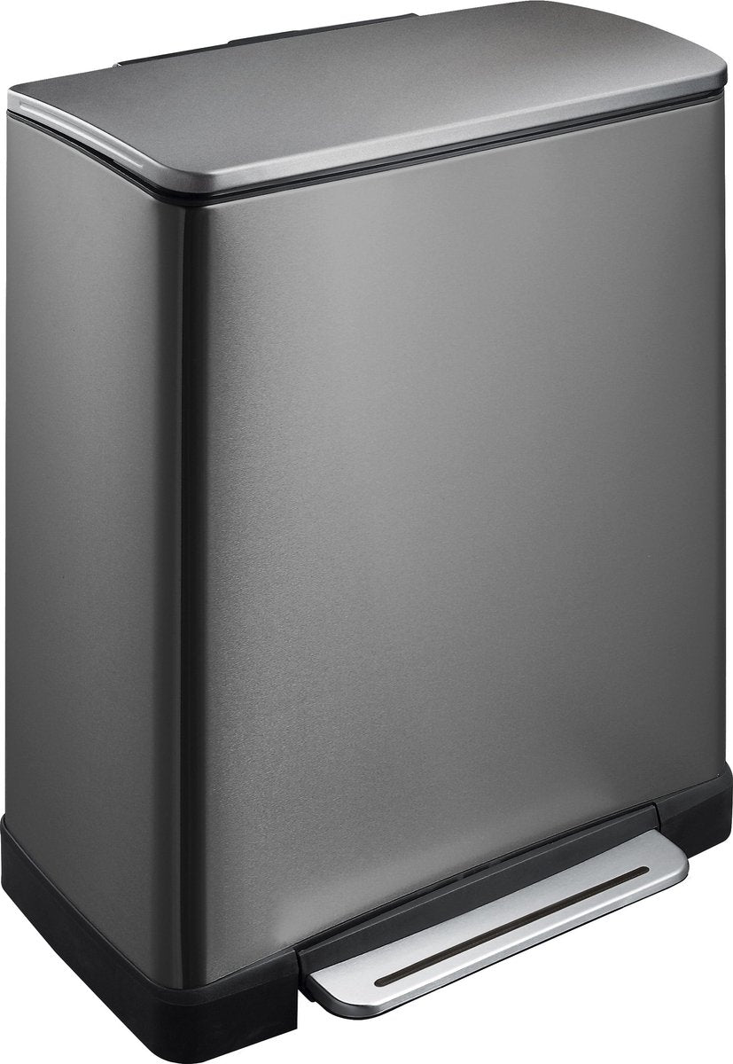 Eko Eko Pedal Bin E-Cube 28 l+18 l Stahlfarben
