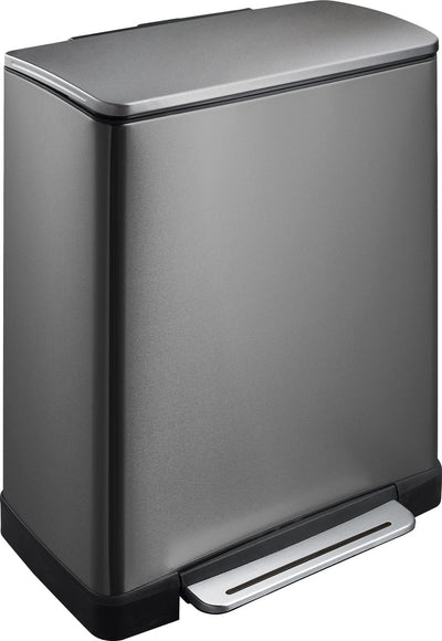 Eko Eko Pedal Bin E-Cube 28 l+18 l Stahlfarben