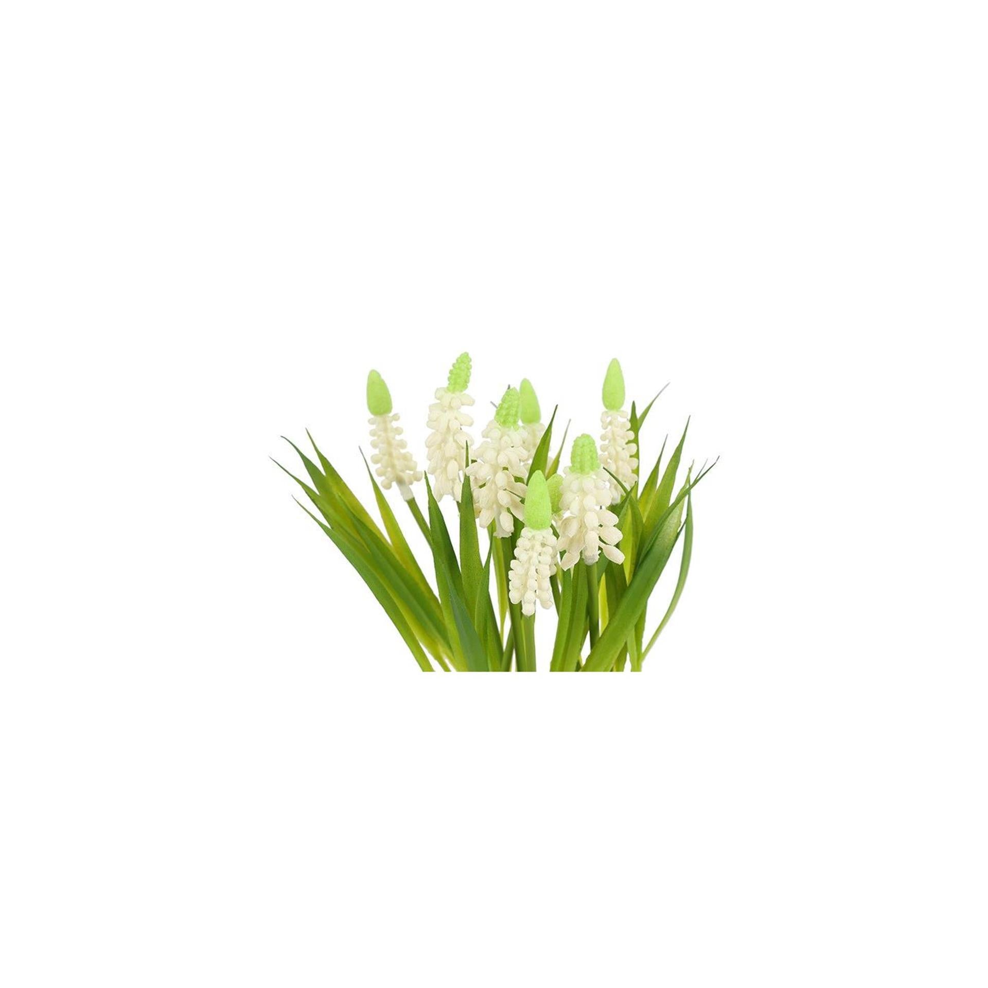 Countryfield Kunstblume im Topf Muscari weiß H28cm