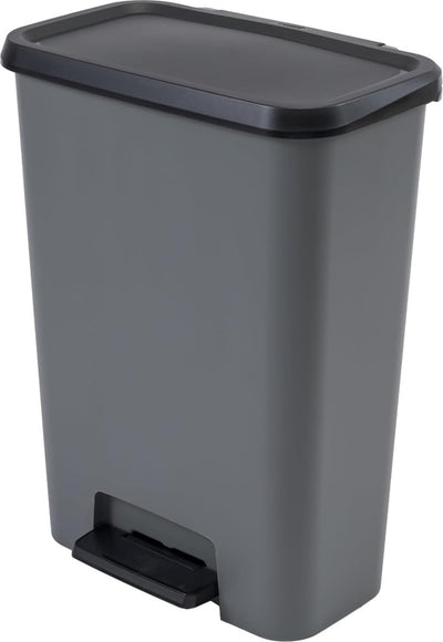 Curver Compatta Duo Abfallbehälter 23l+23l - grau schwarz