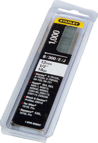 Stanley Handwerkzeugnägel 12 mm Typ J – 1000 Stück – 1-swk-bn050t