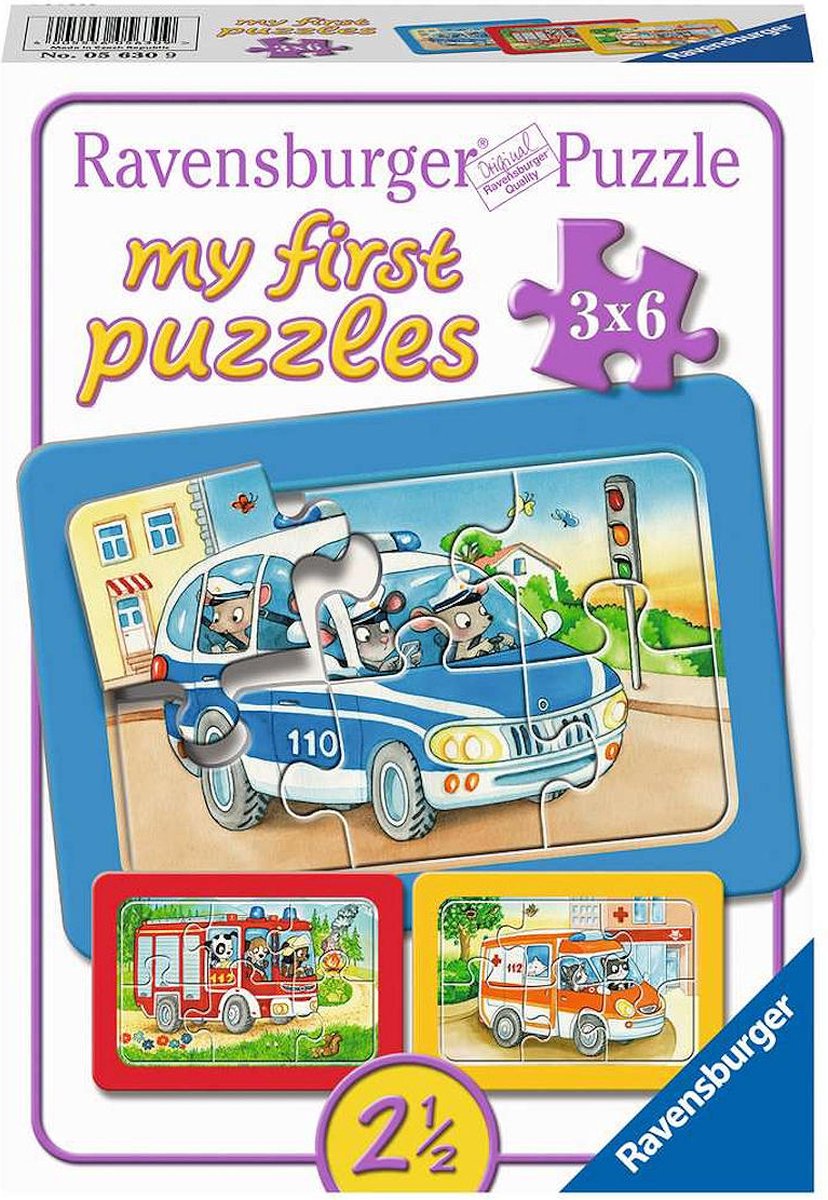 Ravensburger Puzzle Tiere bei der Arbeit - Puzzle - 3x6 Teile
