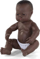 Miniland Babypuppe – Afrikanischer Junge 40 cm – mit Vanilleduft – wasserfest – 10 Monate