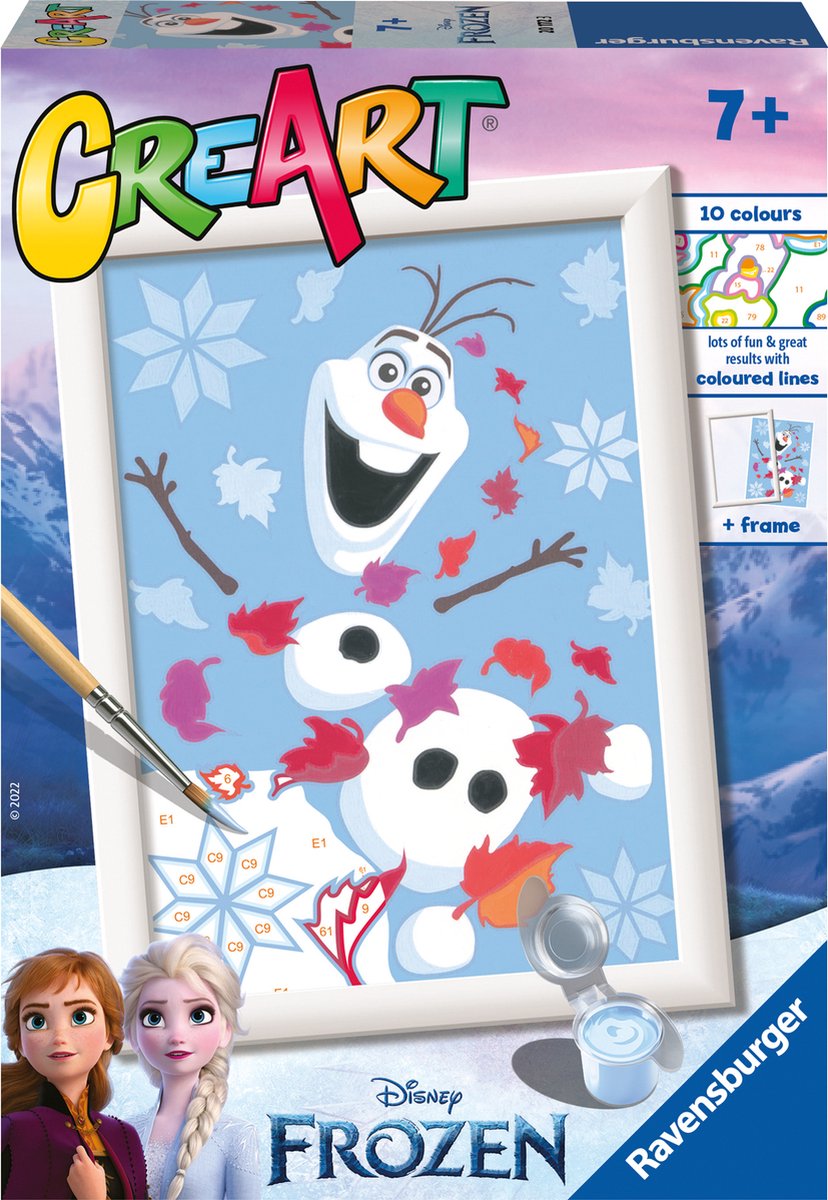 Ravensburger Kreart Gemälde auf Nummer gefroren fröhlich olaf