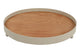 Countryfield Tablett cremefarbenes Metall ø35cm