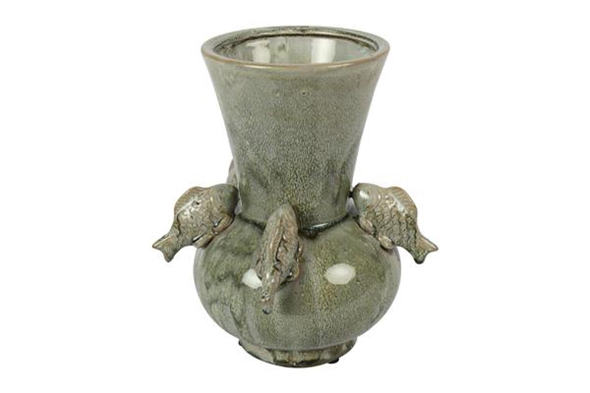 Countryfield Vase Fisch grün H24,5cm