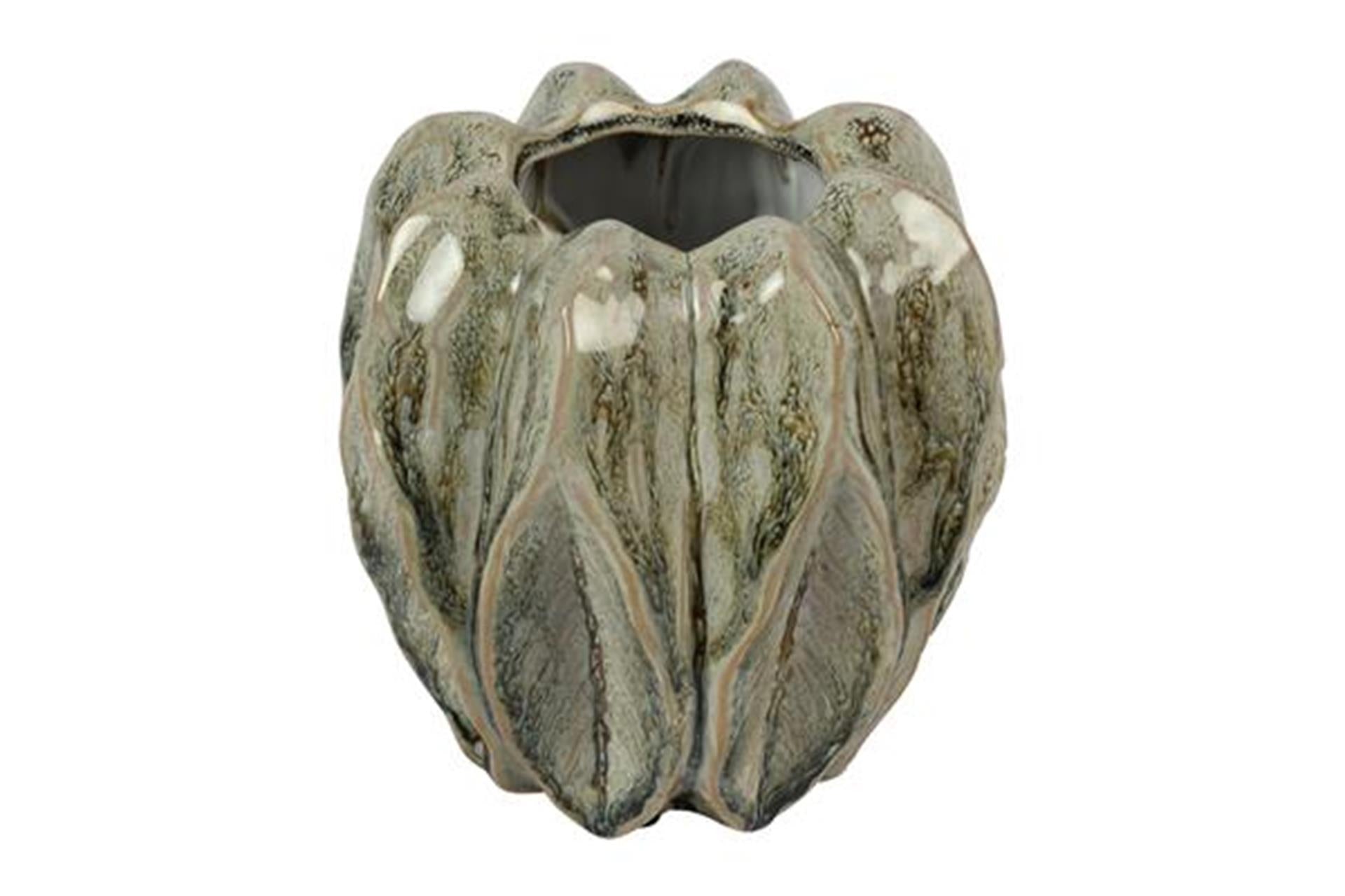 Countryfield Vase Blattgrün ø14x15cm