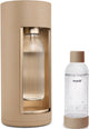 Mysoda Glassy Latte – Designer-Sprudelwasserbereiter aus ökologischem Biokomposit-Aluminium – inklusive 2 Flaschen