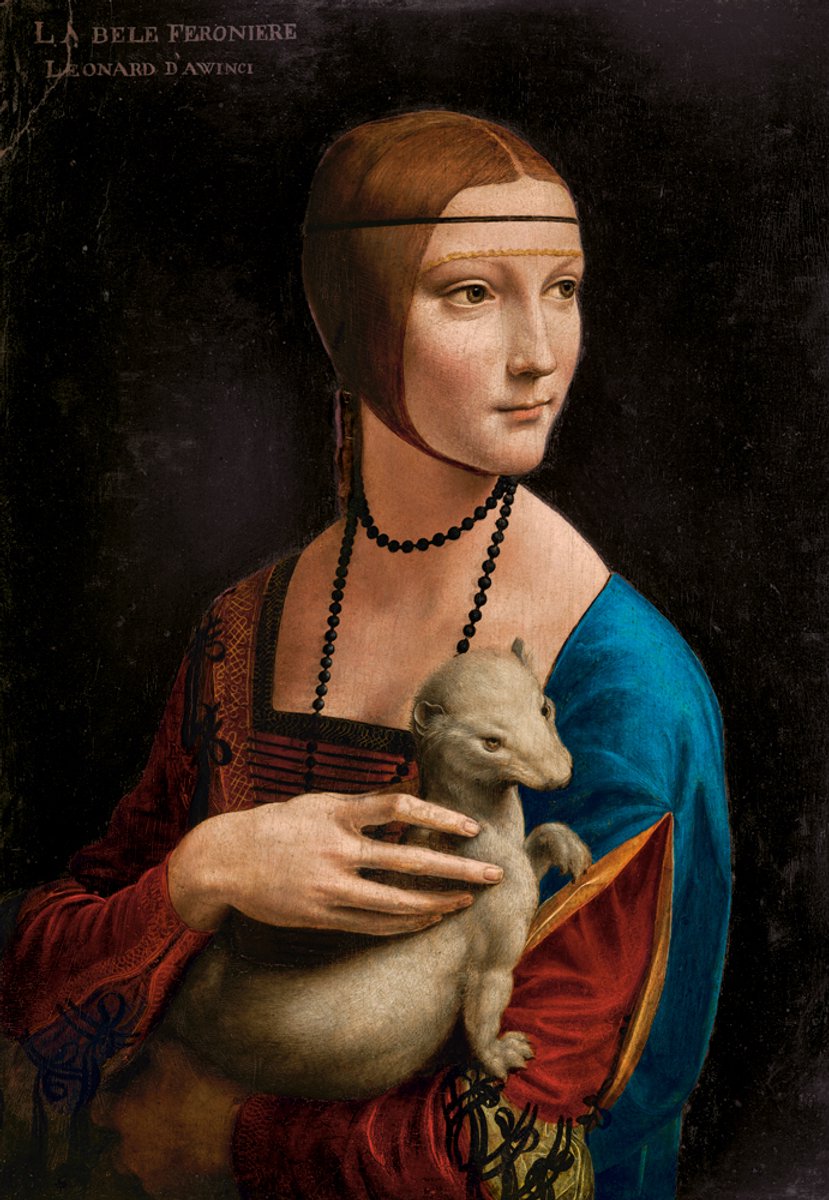 Castorland Puzzle Art Lady mit dem Hermelin Leonardo da Vinci 1000 Teile.