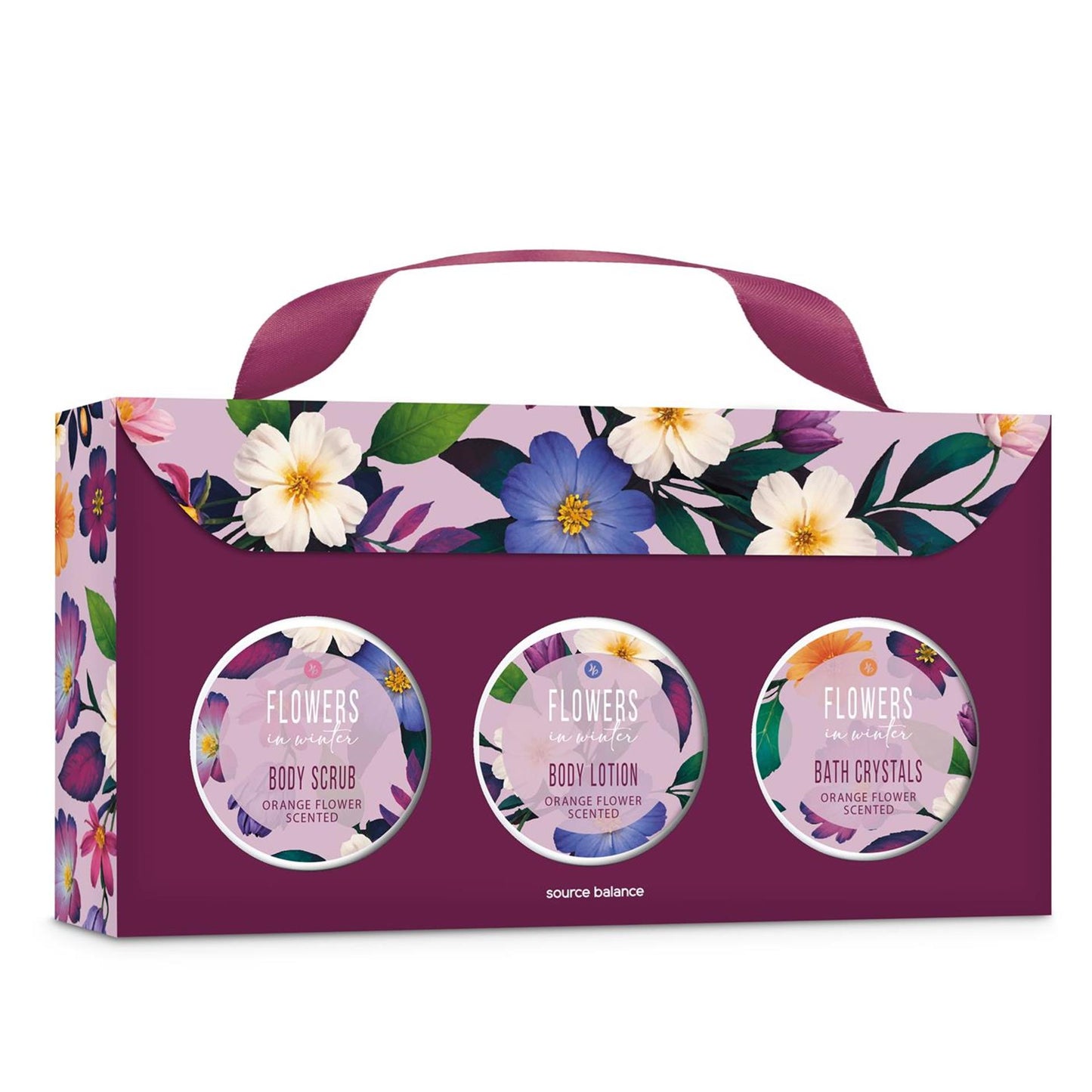 Source Balance Bade-Geschenkset Blumen in Blüte 3-teilig