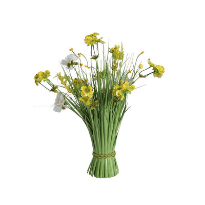 Decoris künstlicher Blumenstrauß h40cm gelb weiß