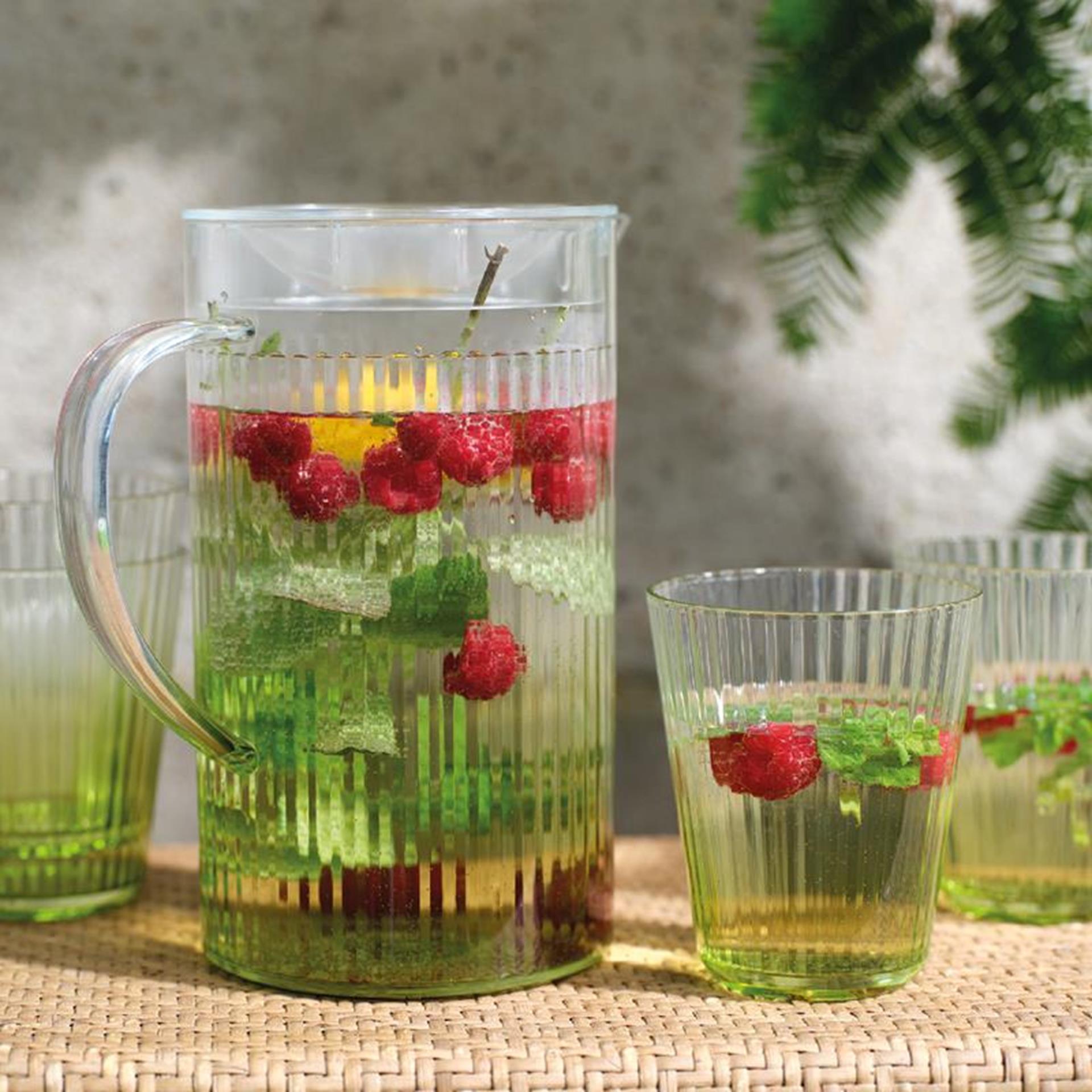 Decoris Dose mit 4 Tassen H19,6cm