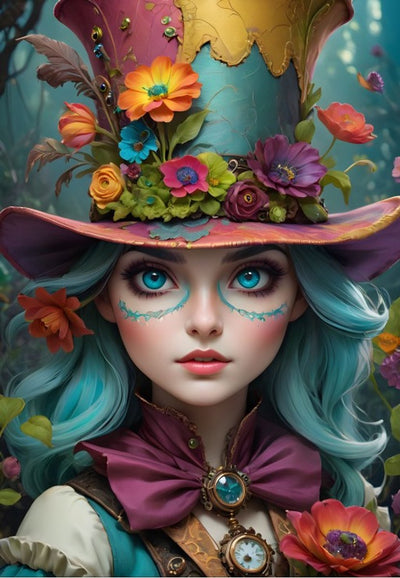 Bluebird-Puzzle: Dame mit Hut – 1000 bunte Teile.