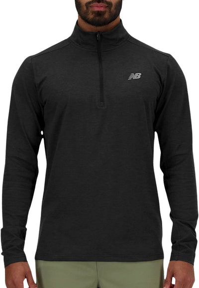New Balance Space Dye 1 4 Zip Herren-Sportpullover – Schwarz