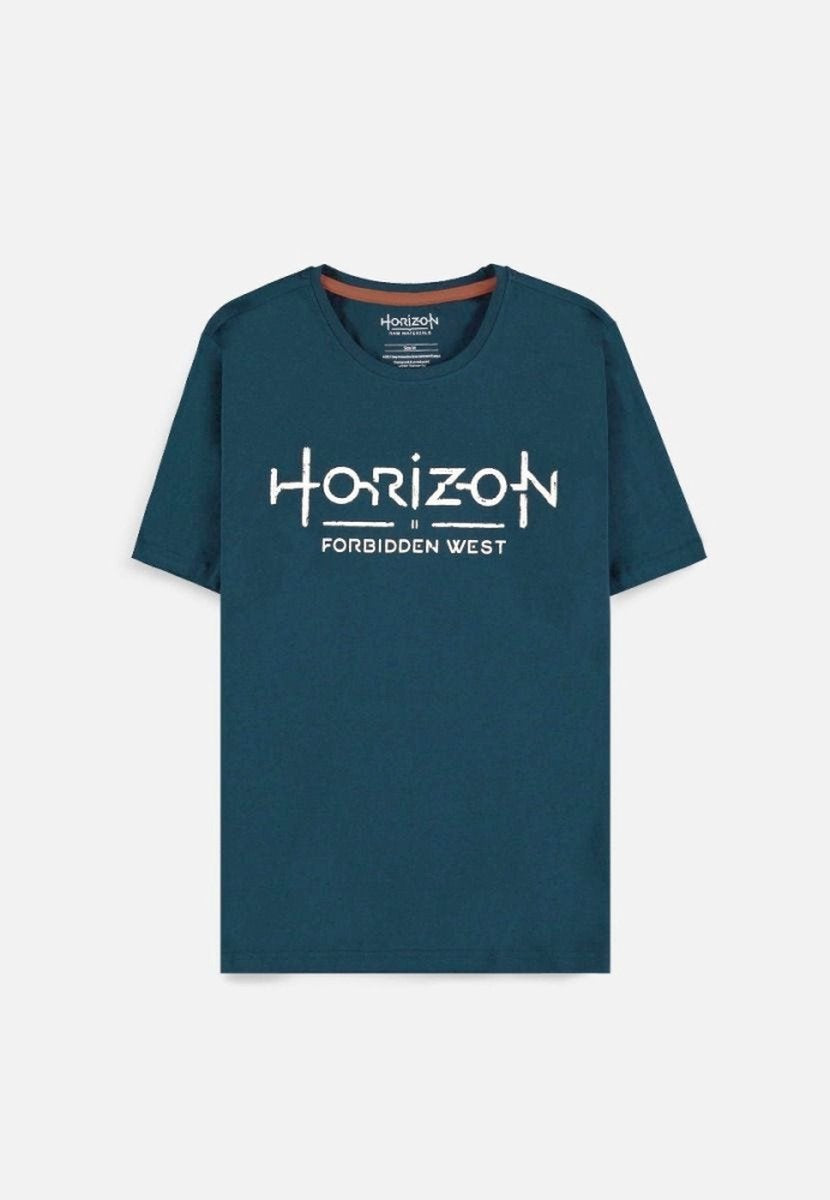 Difuzed Horizon Verbotener Westen – Logo-Herren-T-Shirt – 2XL – Blau
