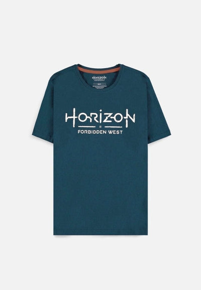 Difuzed Horizon Verbotener Westen – Logo-Herren-T-Shirt – 2XL – Blau