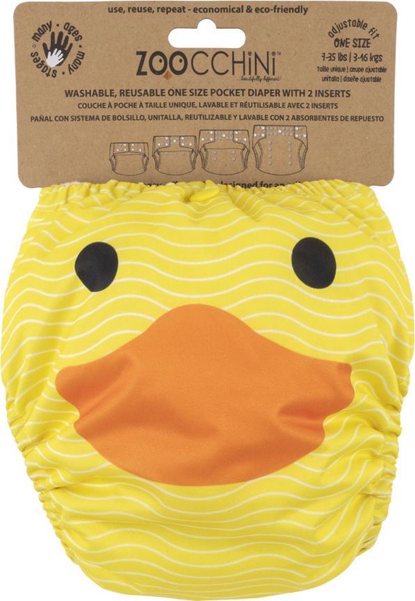 Wiederverwendbare Windel von Zoocchini – Pfützen der Ente