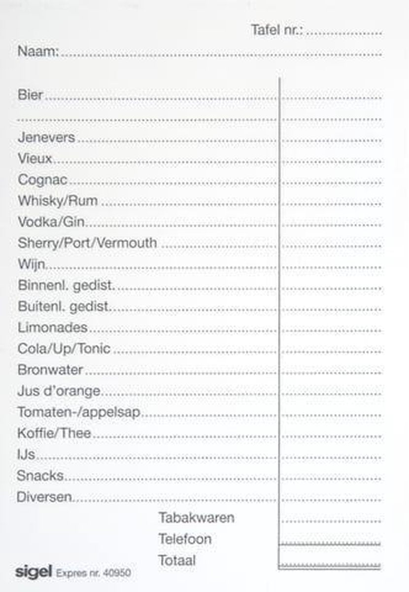 Sigel Barbon – Express – A6 – 100 Blatt – 10 Blöcke – SI-40950