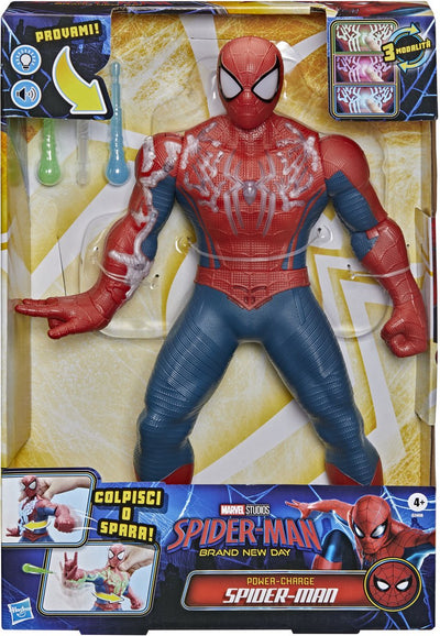 Hasbro Marvel Spider-Man Brand New Day Power-Charge Spider-Man – elektronische Actionfigur 36 cm – Französisch