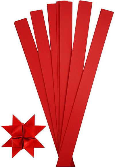Creativ Company Flechtstreifen, L: 73 cm, B: 25 mm, T 11,5 cm, rot, 100 Streifen 1 Box