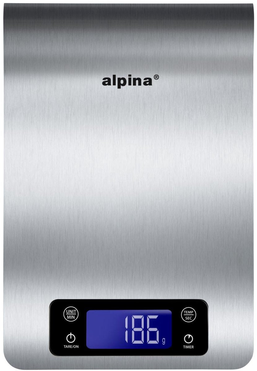 Evimo alpina digitale Küchenwaage 5 kg, praktisch für den täglichen Gebrauch im Haushalt