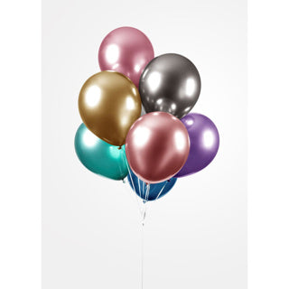 Chromballons Assorti 10 Teile 30 cm