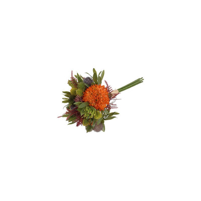Künstlicher Blumenstrauß von Countryfield, Dhalia-Mischung, Orange, H25 cm