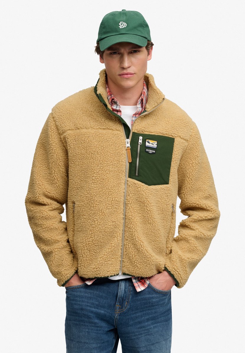 Superdry – Mountain Fleece mit durchgehendem Reißverschluss – Herren – Kapuzenpullover