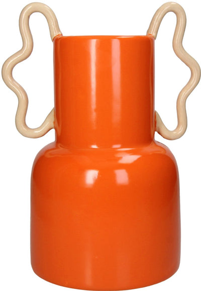 HD Collection Vase Steingut orange 21,6x16,8x28,8cm
